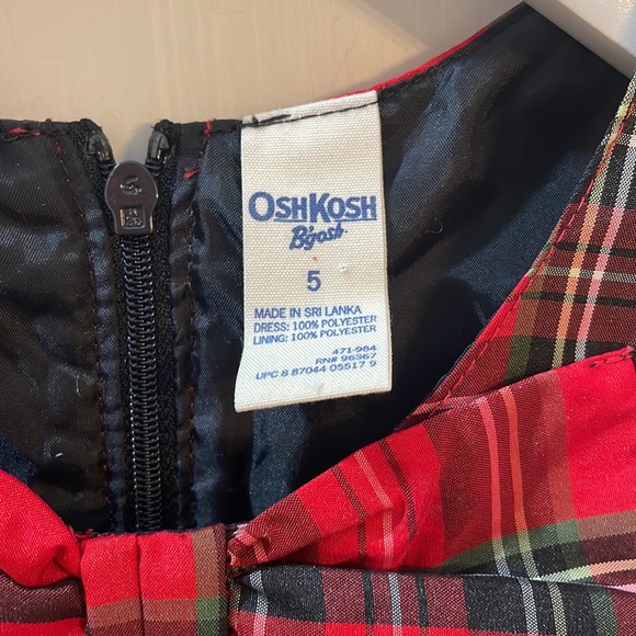 OshKosh B’Gosh Tartan A-Line Dress - Size 5 - Picture 4 of 5